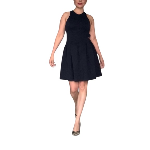 Alexander Wang Pleated Neoprene Little Black Dress. Medium - Picture 3 of 11